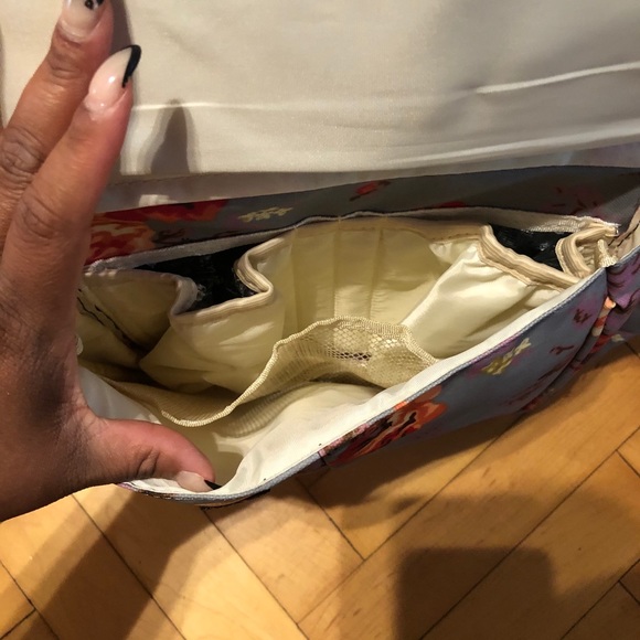 Gray Floral Diaper Bag/Backpack - Picture 3 of 16